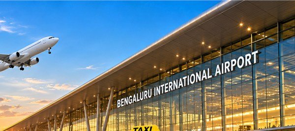 Bengaluru International Airport at sunset