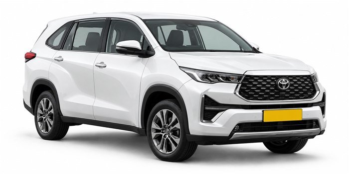 White Innova Hycross AC outstation cab